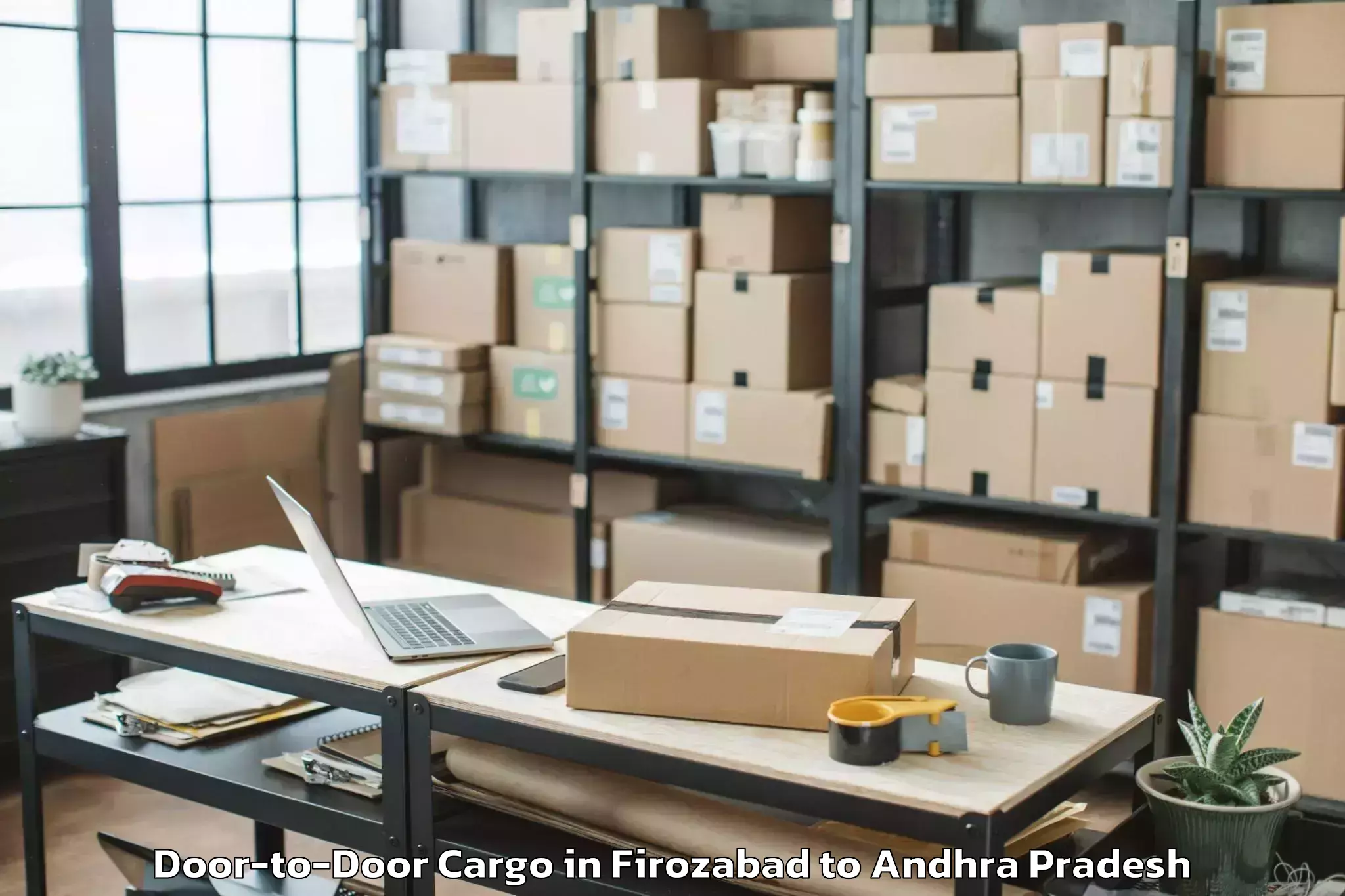 Top Firozabad to Pellakuru Door To Door Cargo Available